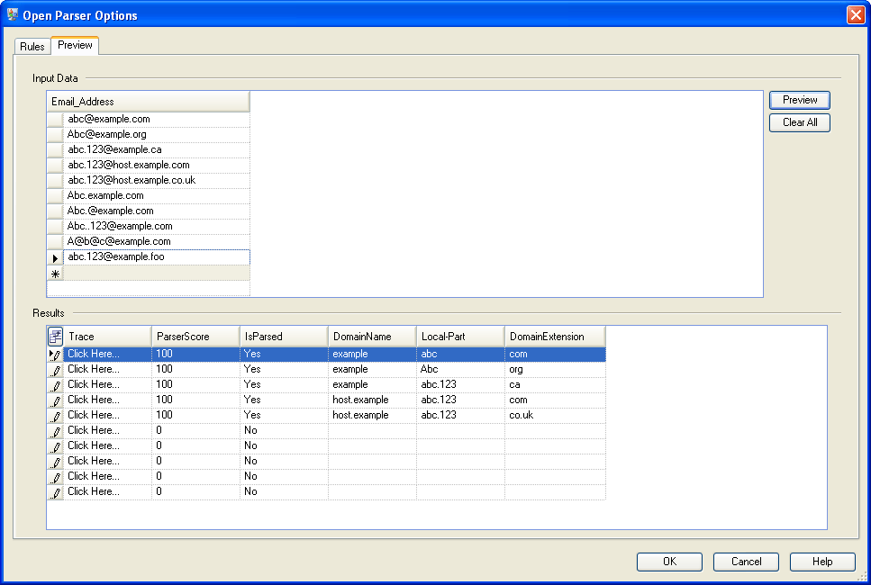 Parsing Email Addresses