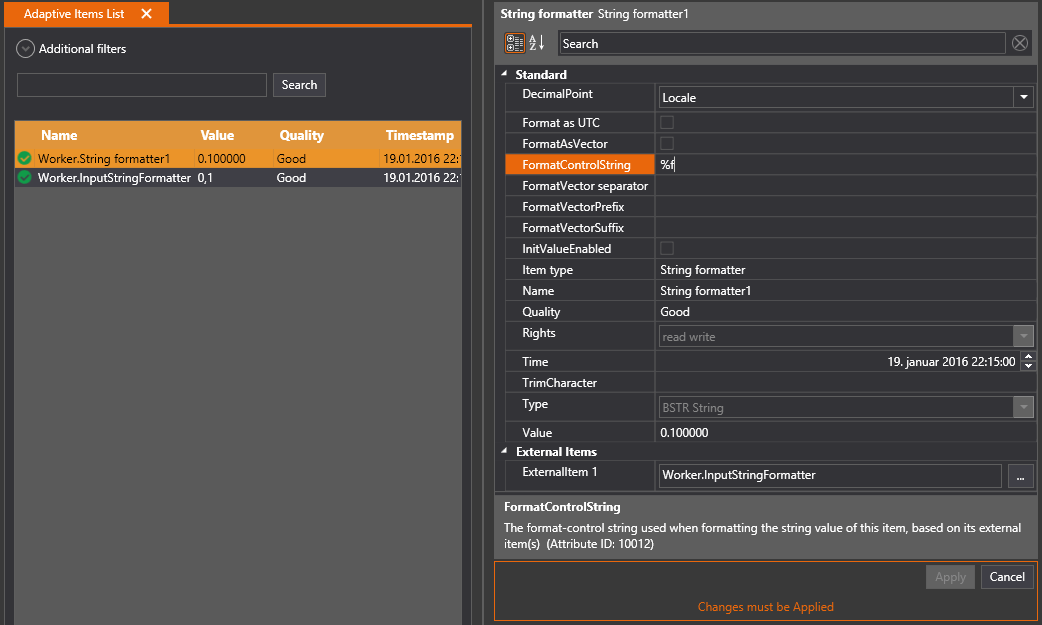 Add String Formatter item Apis Foundation 9