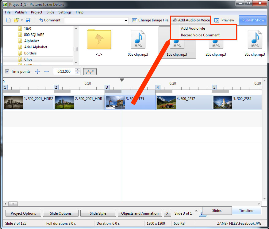 Link or Add an Audio File to a Slide [PTE AV Studio]