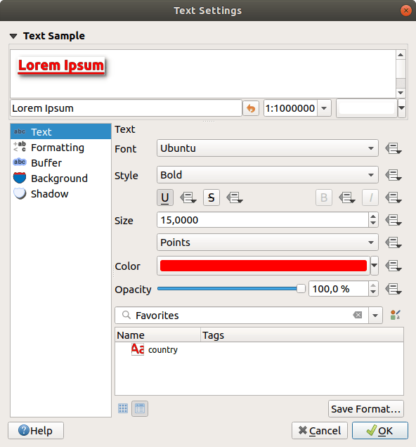 12.3. Setting a label — QGIS Documentation documentation