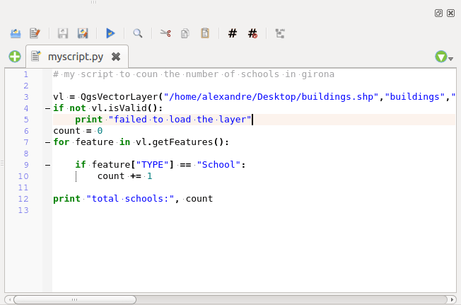 La console Python de QGIS — Documentation QGIS Documentation La console Python de QGIS — Documentation QGIS Documentation