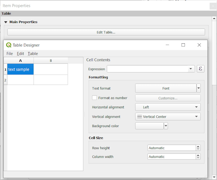 18.2.7. Les Tables — Documentation QGIS Documentation
