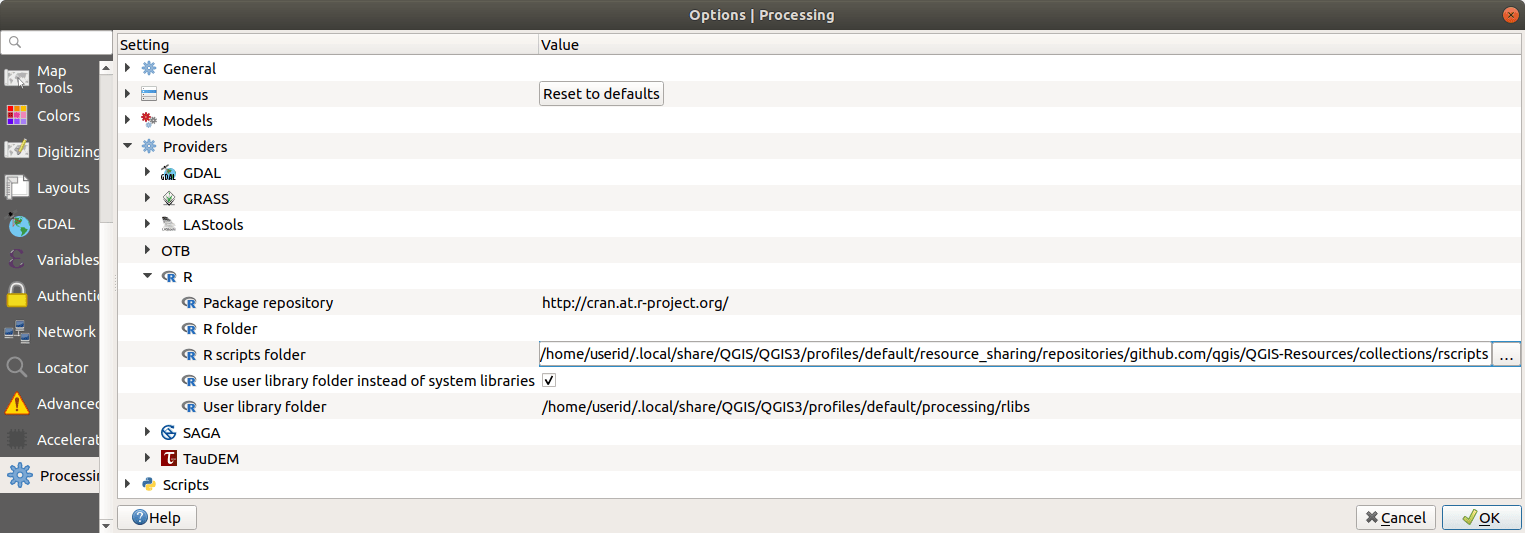 27.11. Configuring external applications — QGIS Documentation documentation