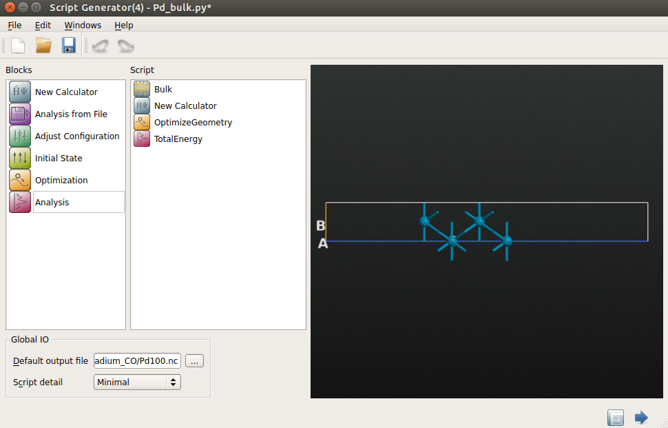 Geometry optimization CO/Pd(100) QuantumATK R2020.09 Documentation