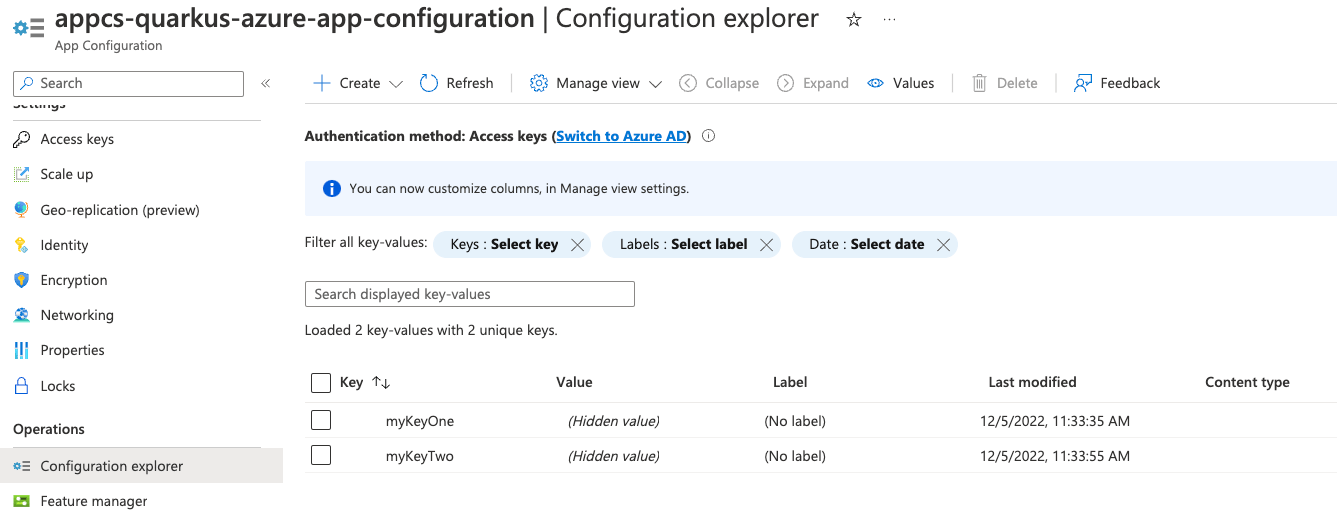 Quarkus Azure App Configuration Extension Quarkiverse Documentation