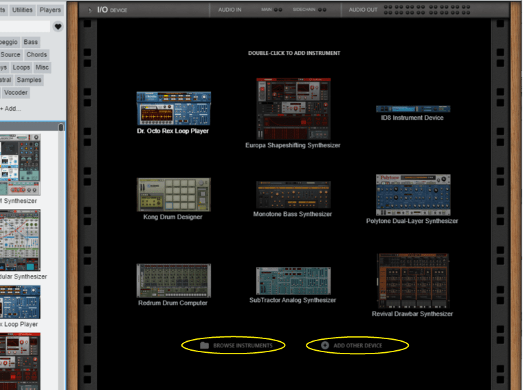 Using Reason Rack Plugin as an Instrument Reason Studios