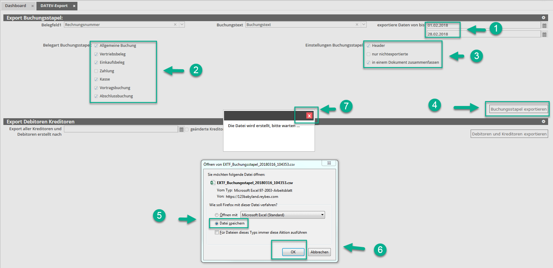 DATEV Export reybex Helpcenter