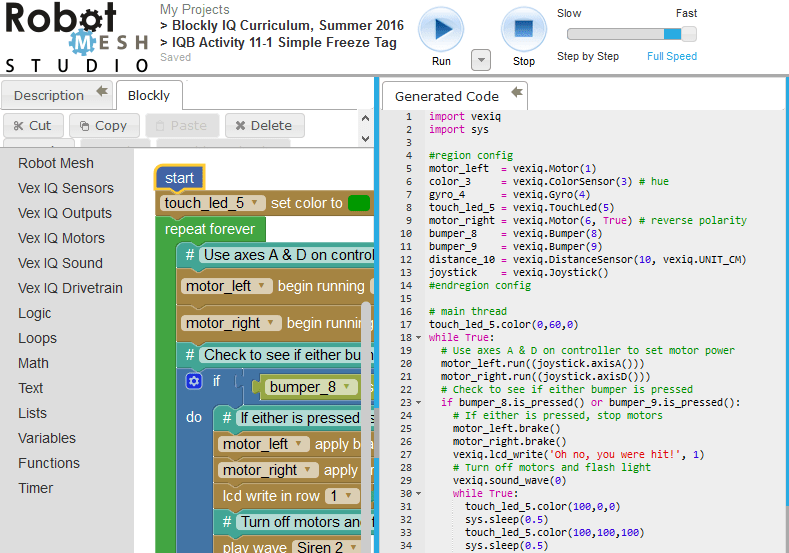 Robot Mesh VEX IQ Curriculum Guide Robot Mesh Studio Documentation