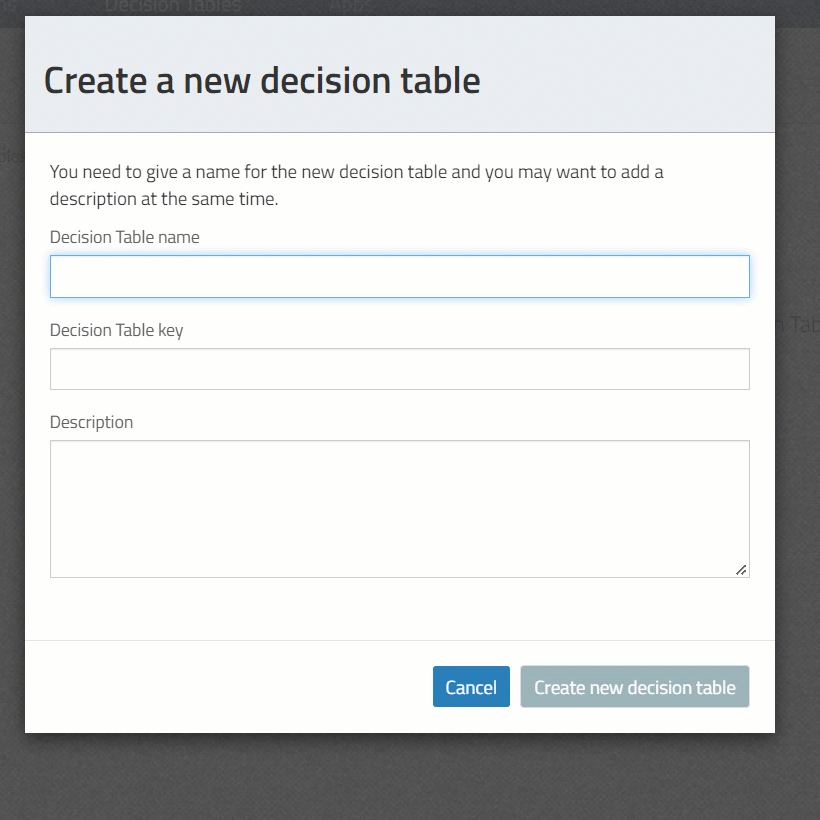 Create and Import Tables Robusta Cognitive Automation Documentation