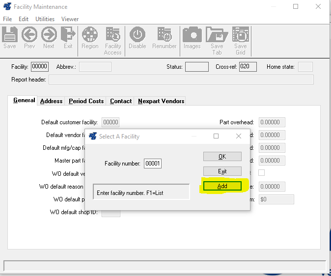 How to Add a Facility Record