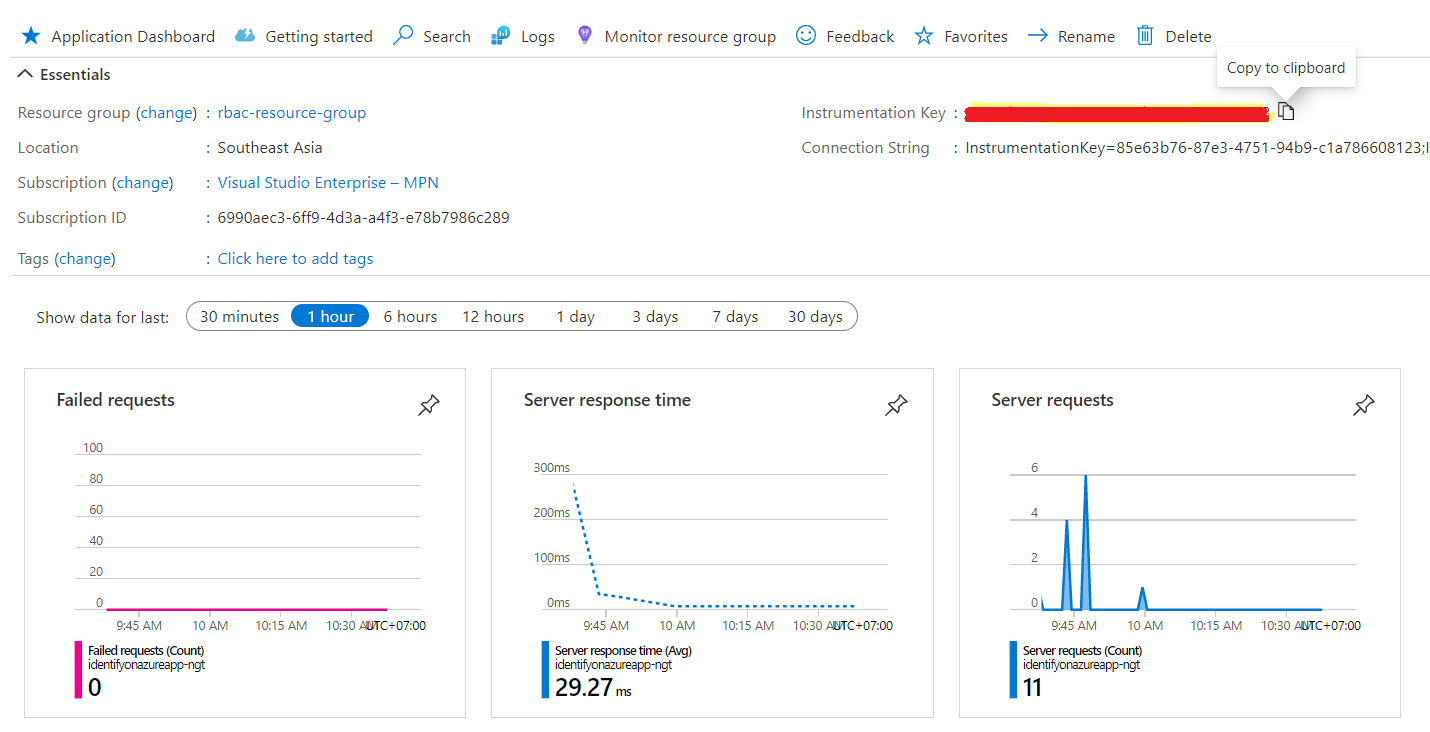 Log to Azure's Application Insights