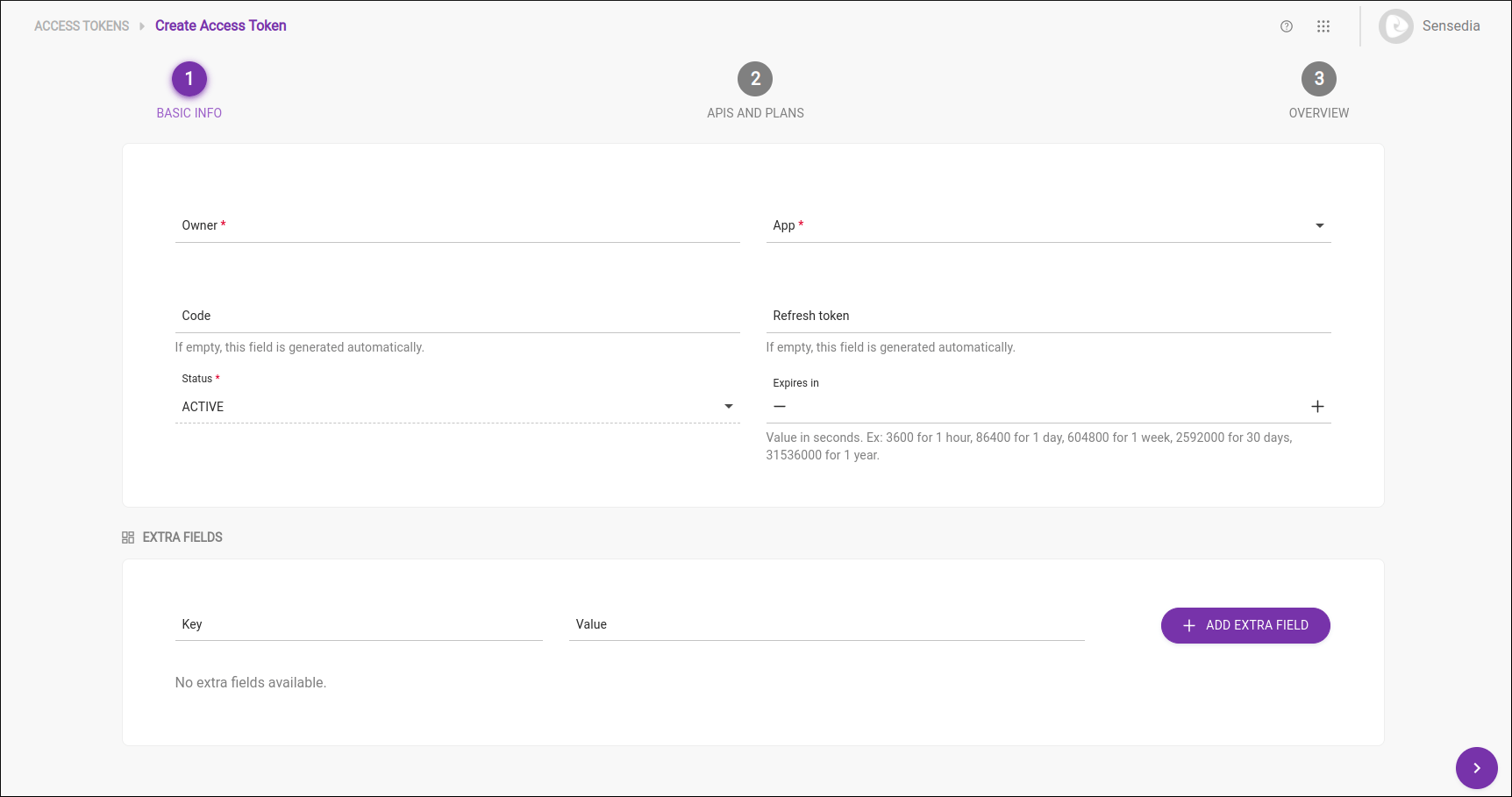 Creating Access Tokens Sensedia Product Documentation
