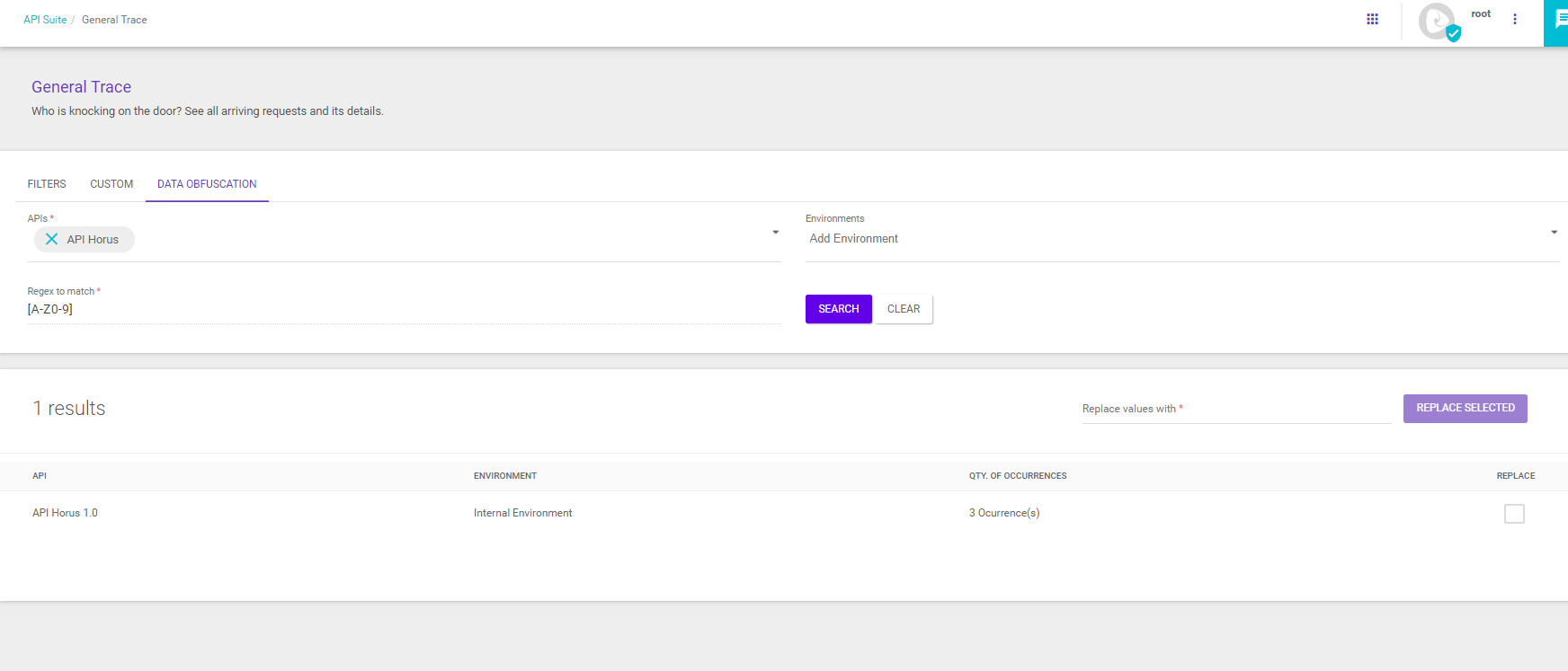 General Trace Data Obfuscation Sensedia Product Documentation