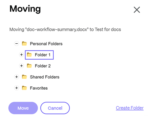 Move files using the ShareFile webapp ShareFile