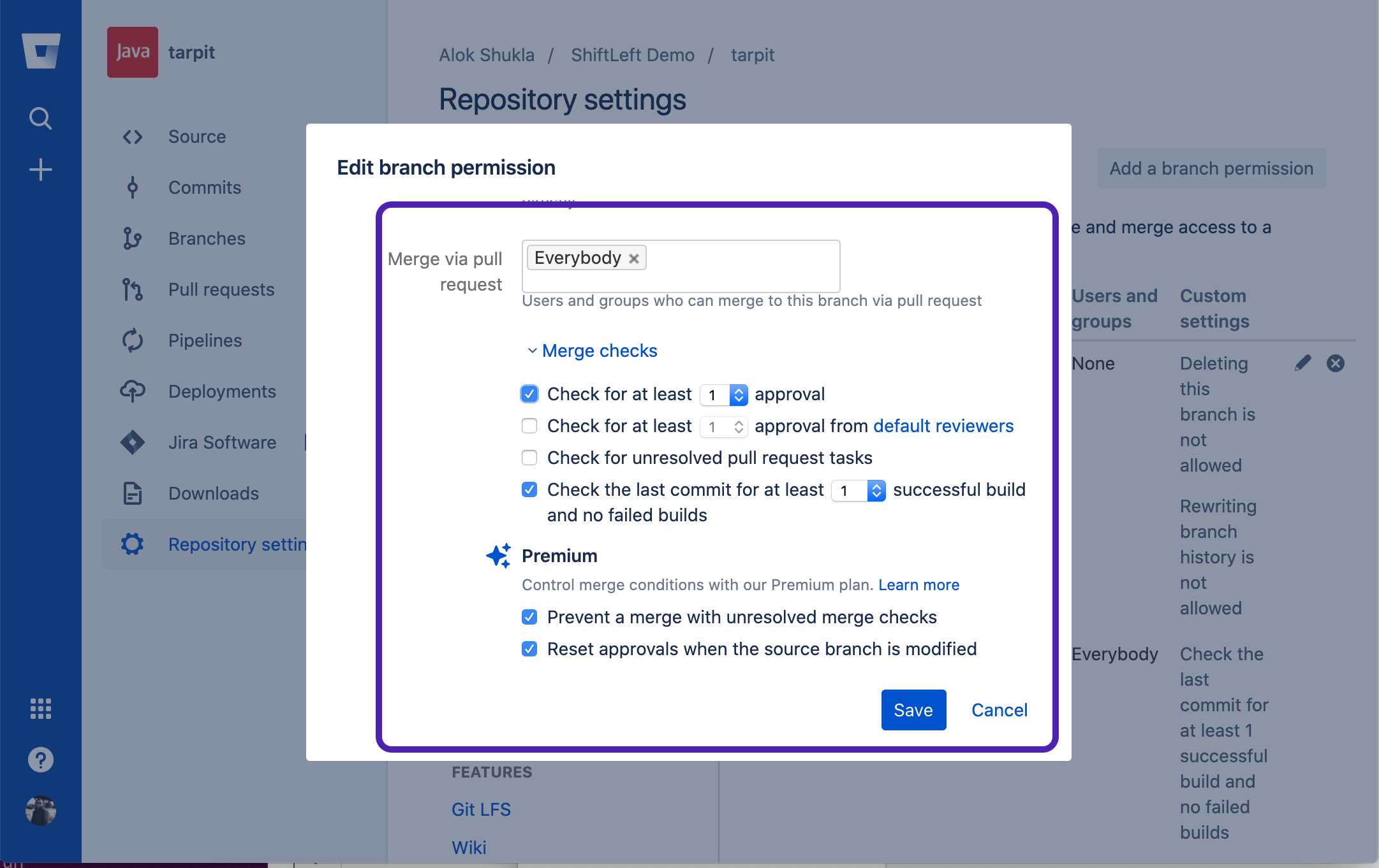 Integrating NG SAST into the Bitbucket Merge Request Workflow