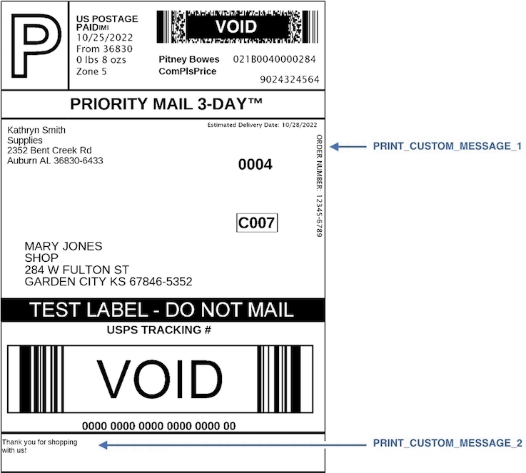 Example Output for PRINT_CUSTOM_MESSAGE — Global APIs