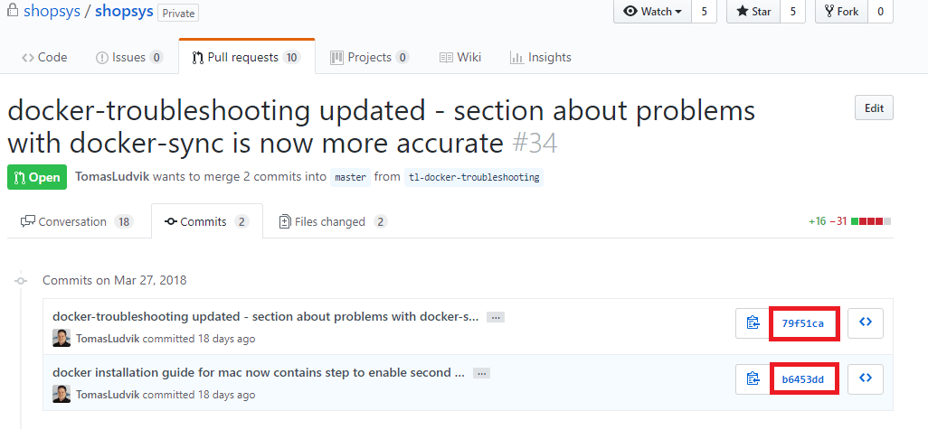 Guidelines for Pull Request Shopsys Framework Docs