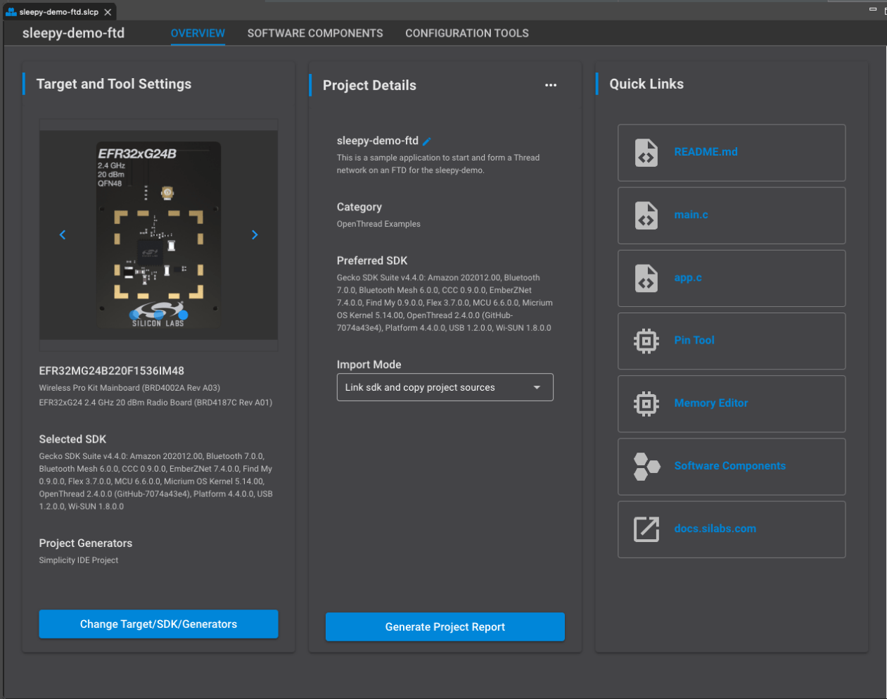 Configuring Sleepy Devices v2.4.0 OpenThread Silicon Labs