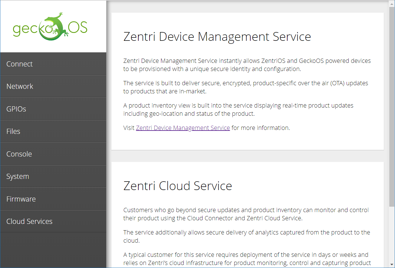 Gecko OS Web App Silicon Labs