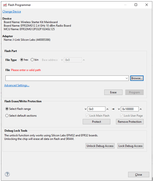 Building and Flashing v5.2.0 Simplicity Studio 5 Users Guide