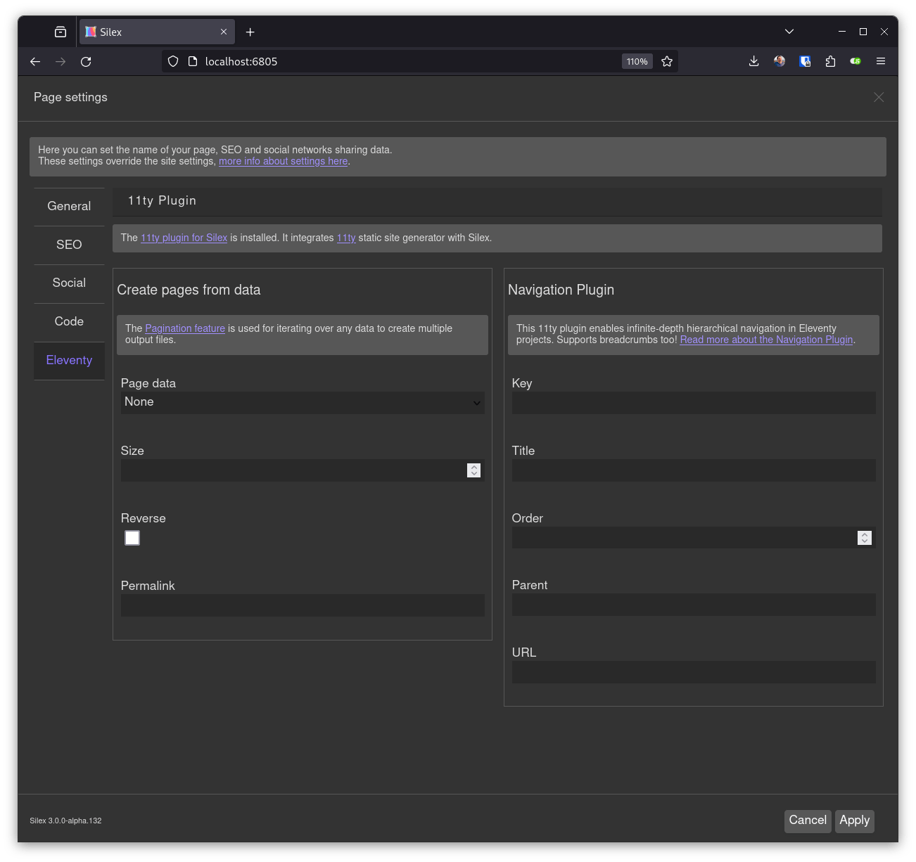 Silex CMS Documentation for Silex website builder