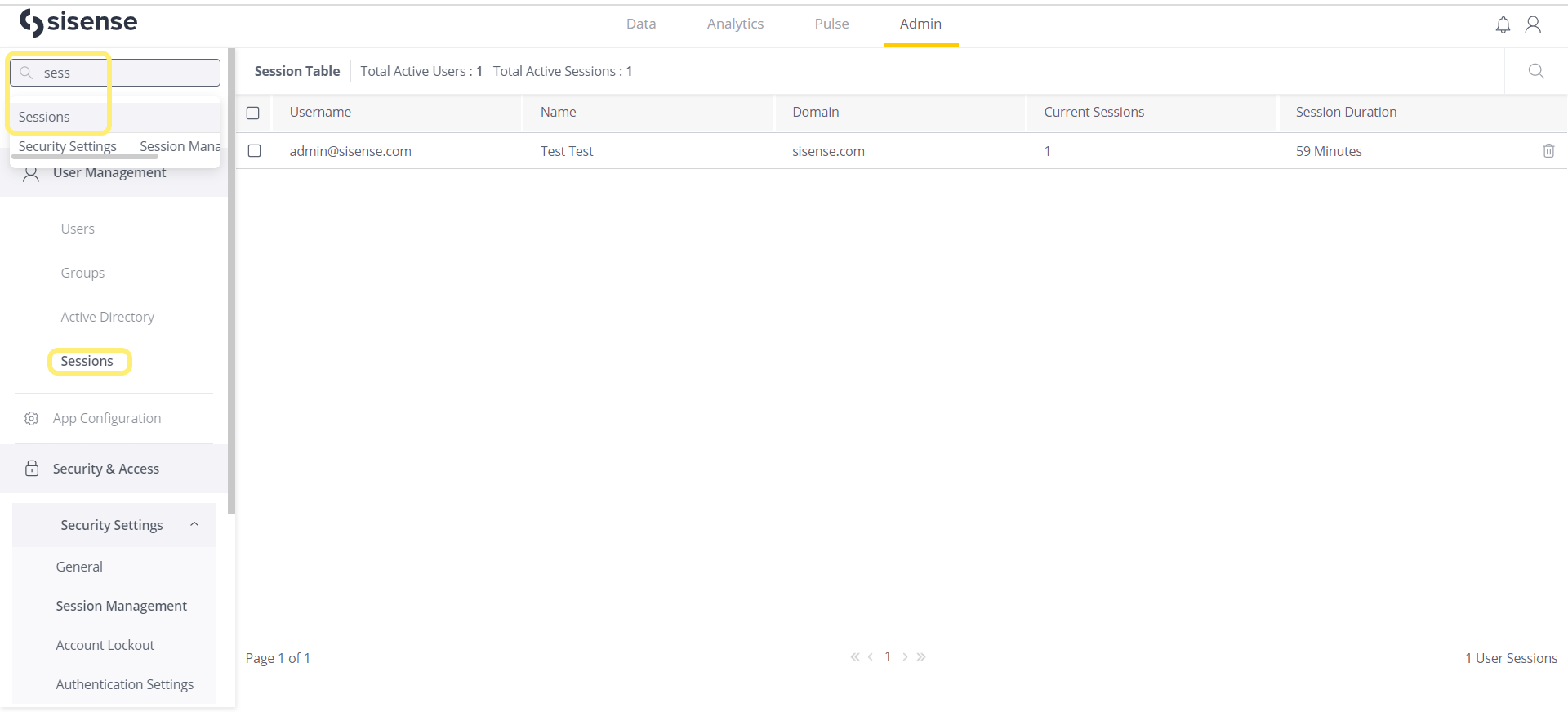 Managing User Sessions