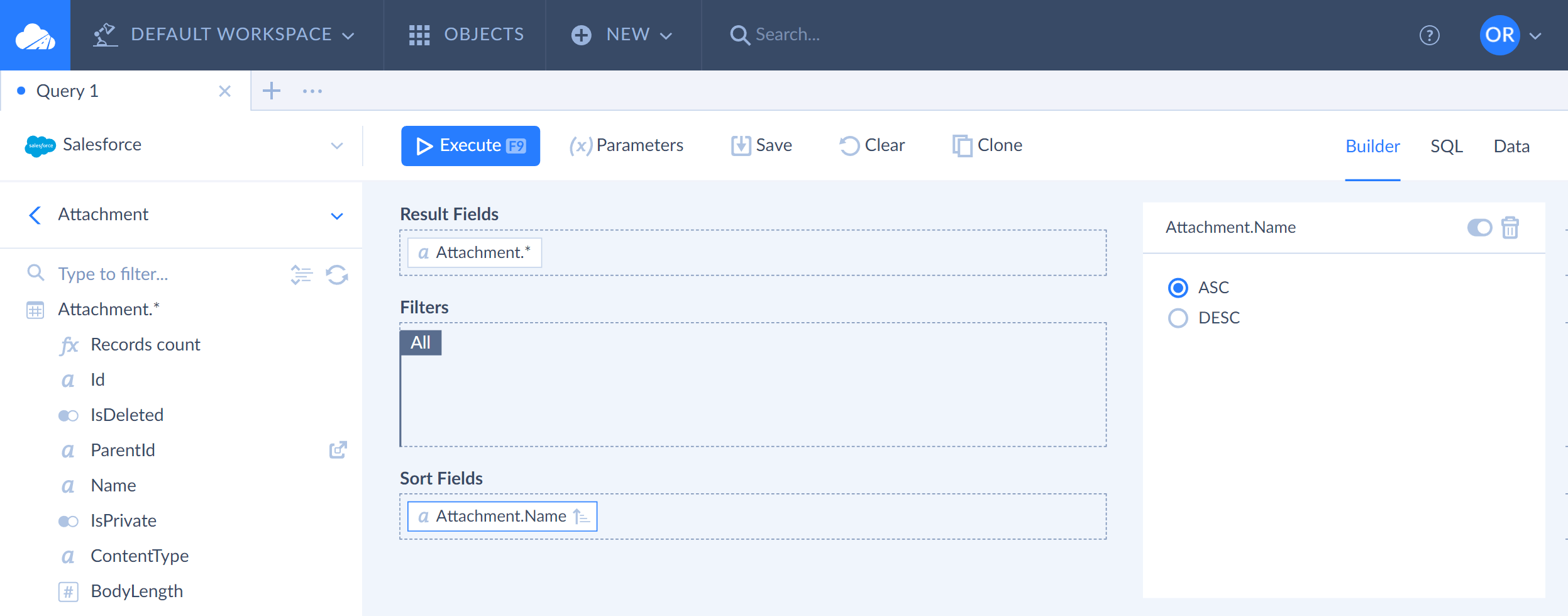 Configuring Queries with Query Builder