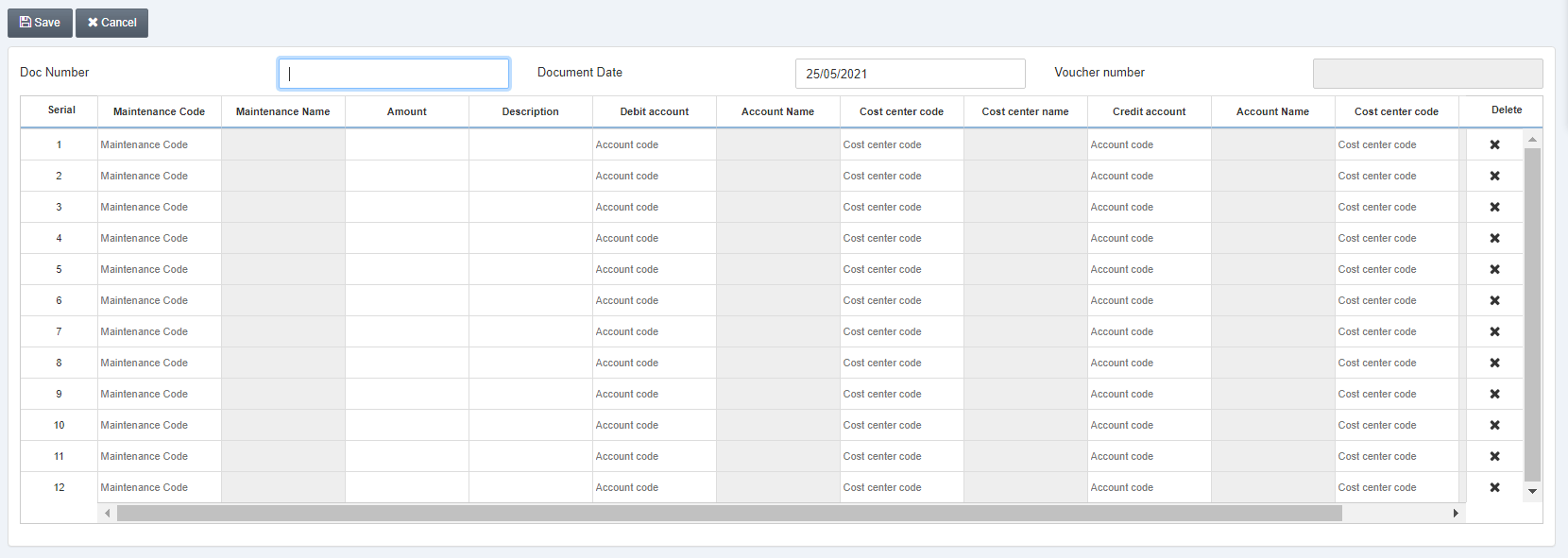 Maintenance Expenses SMACC Accounting Software Documentation