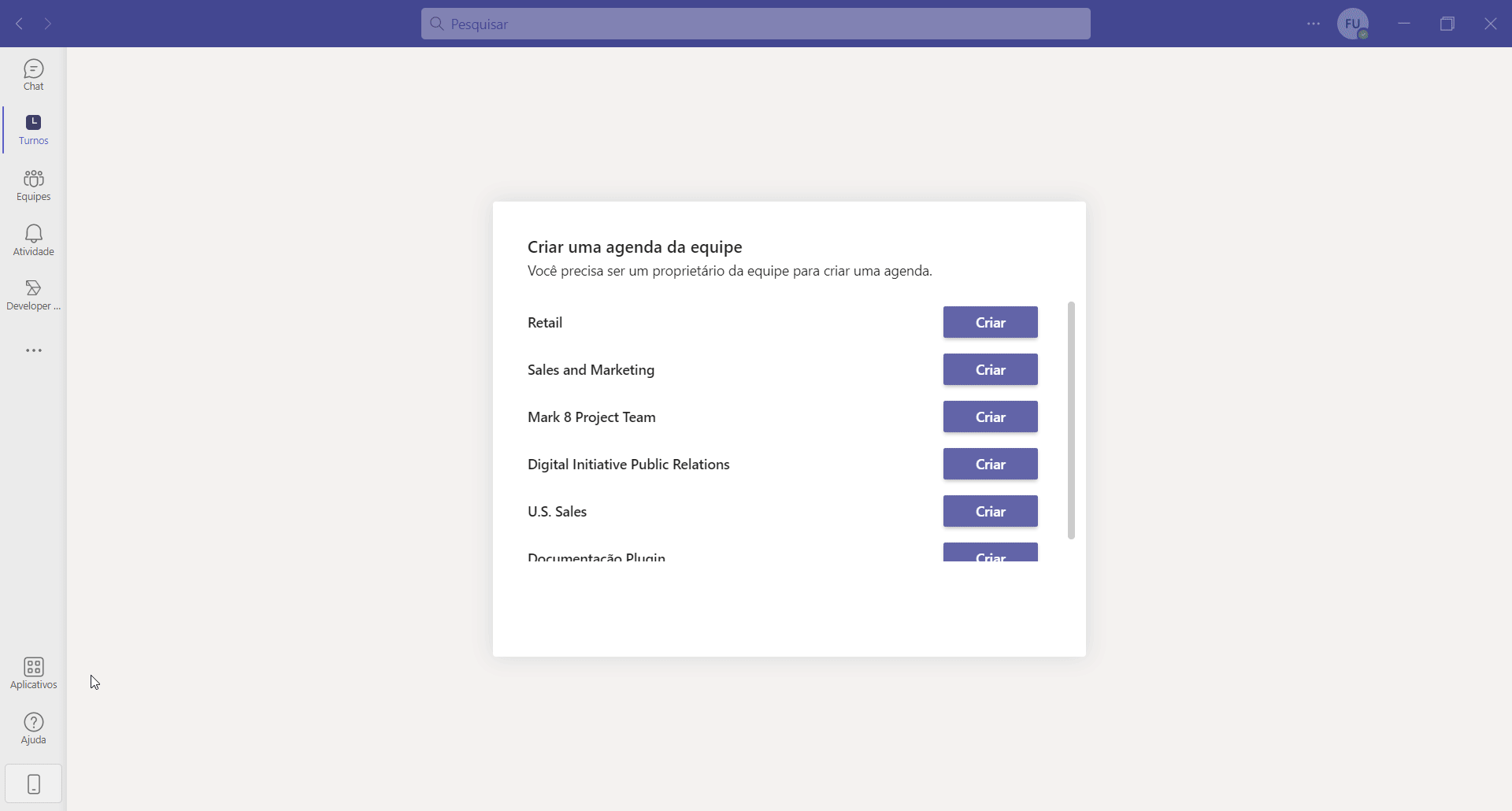 Adicionar for Teams na conta de usuário Microsoft Teams Docs SmartSpace