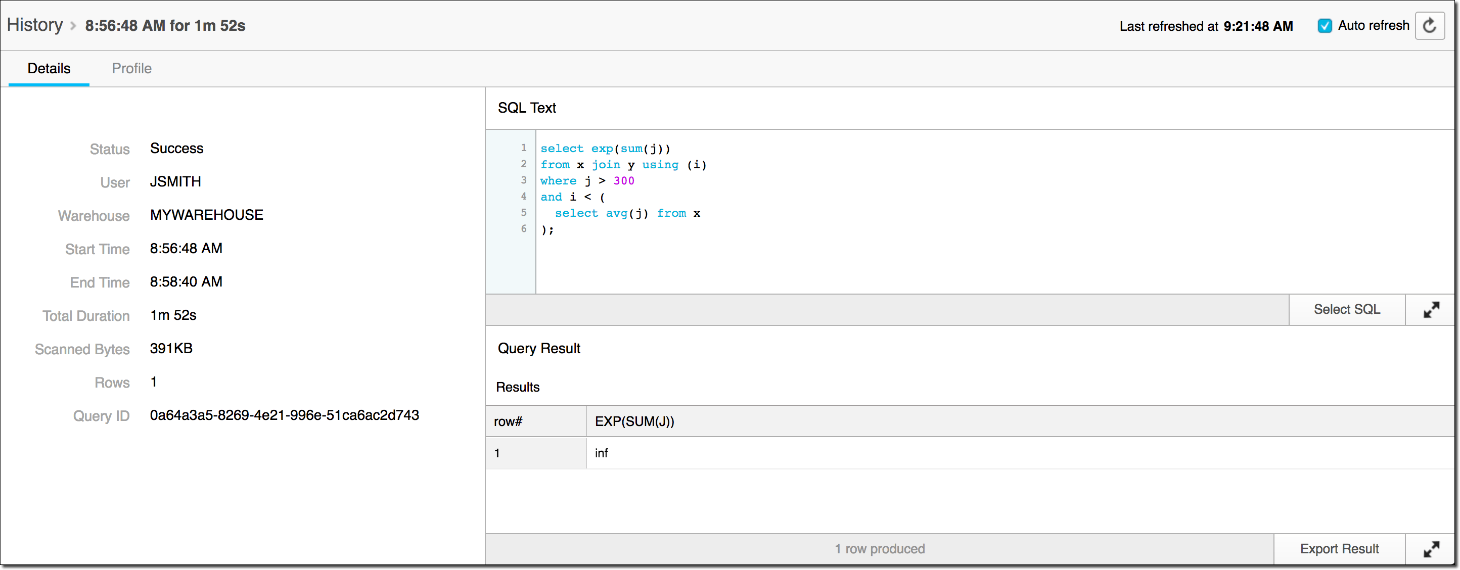 クエリプロファイルを使用したクエリの分析 Snowflake Documentation