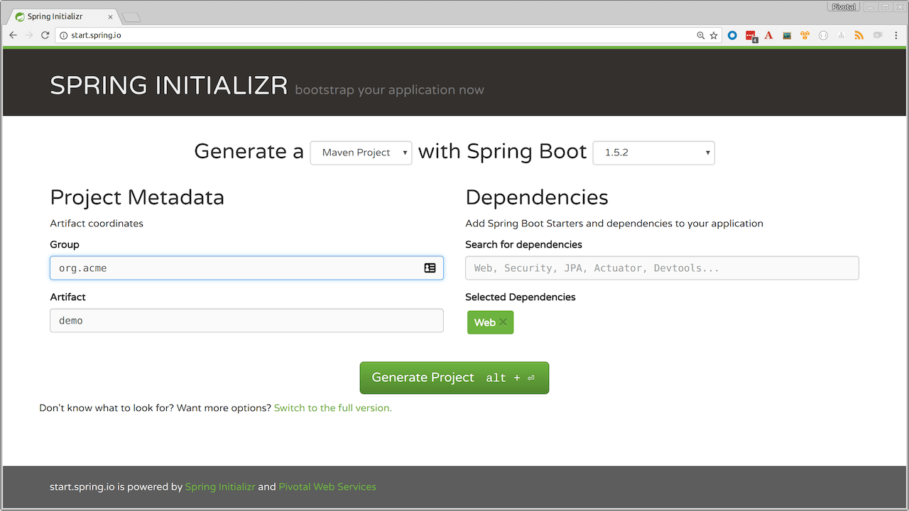 Spring Initializr