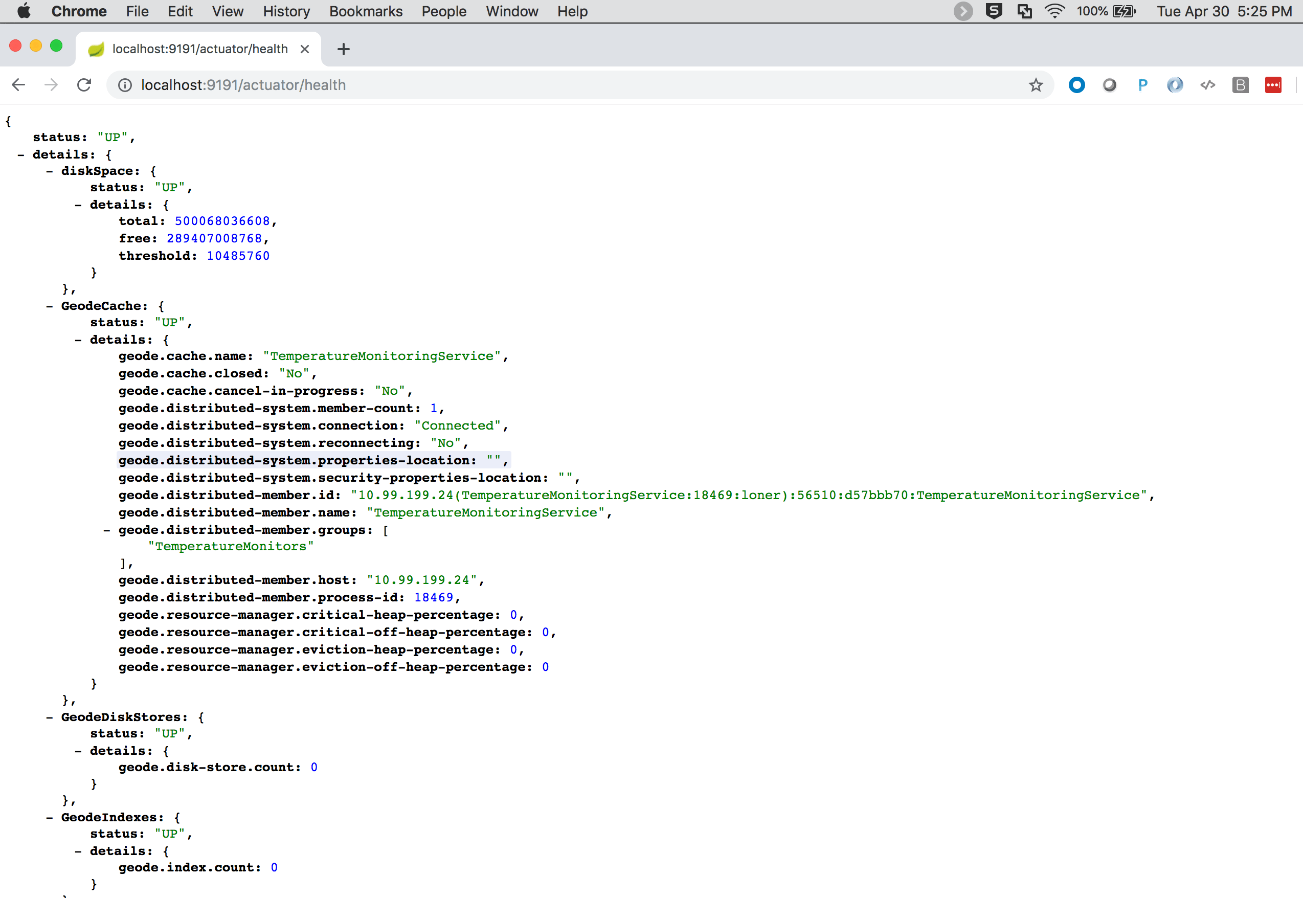 Spring Boot Actuator for Apache Geode
