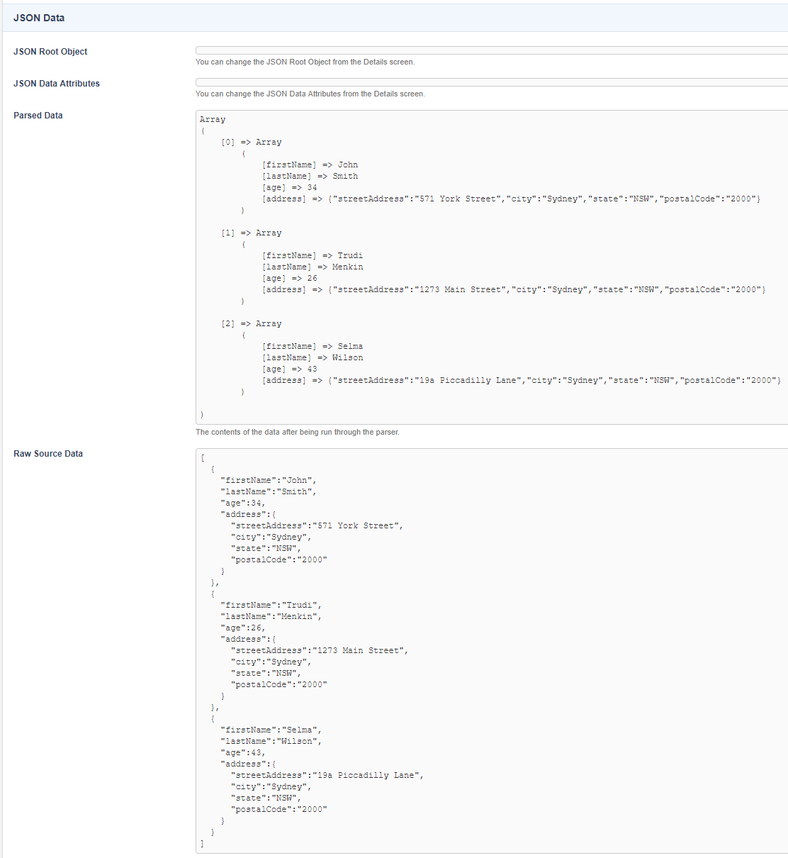 JSON data source Squiz DXP Help Center