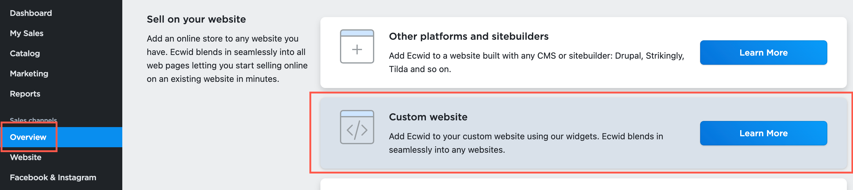 Sell products on your Matrix site using Ecwid Squiz DXP