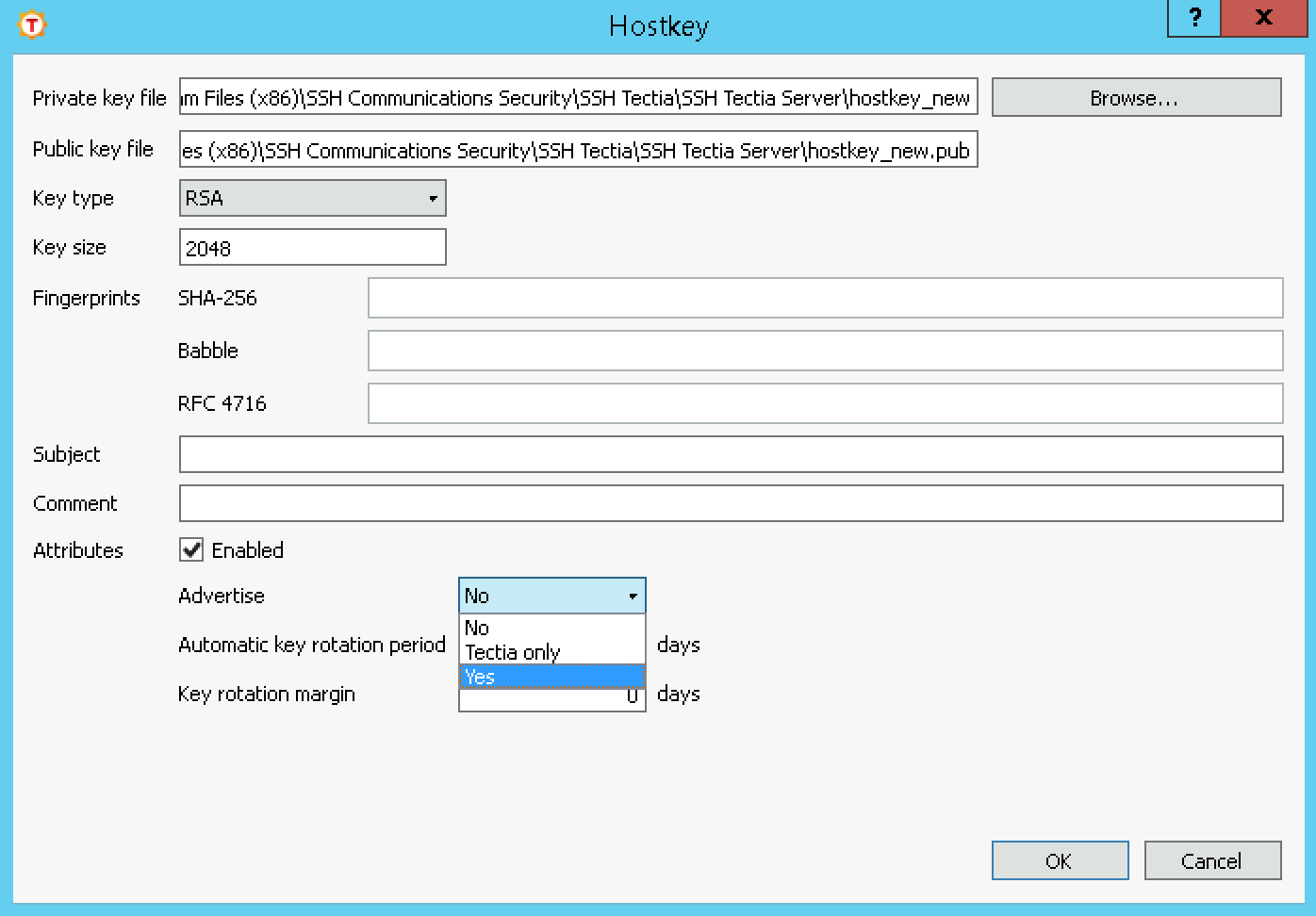 Manual Rotation Example using RSA Host Keys