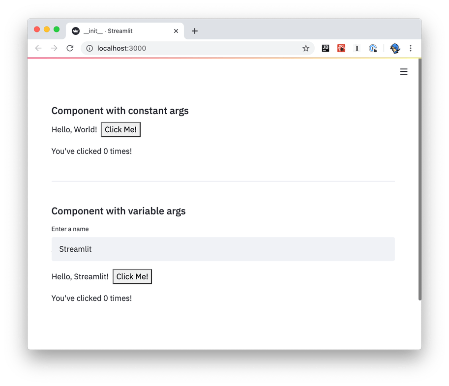 Components API Streamlit Docs