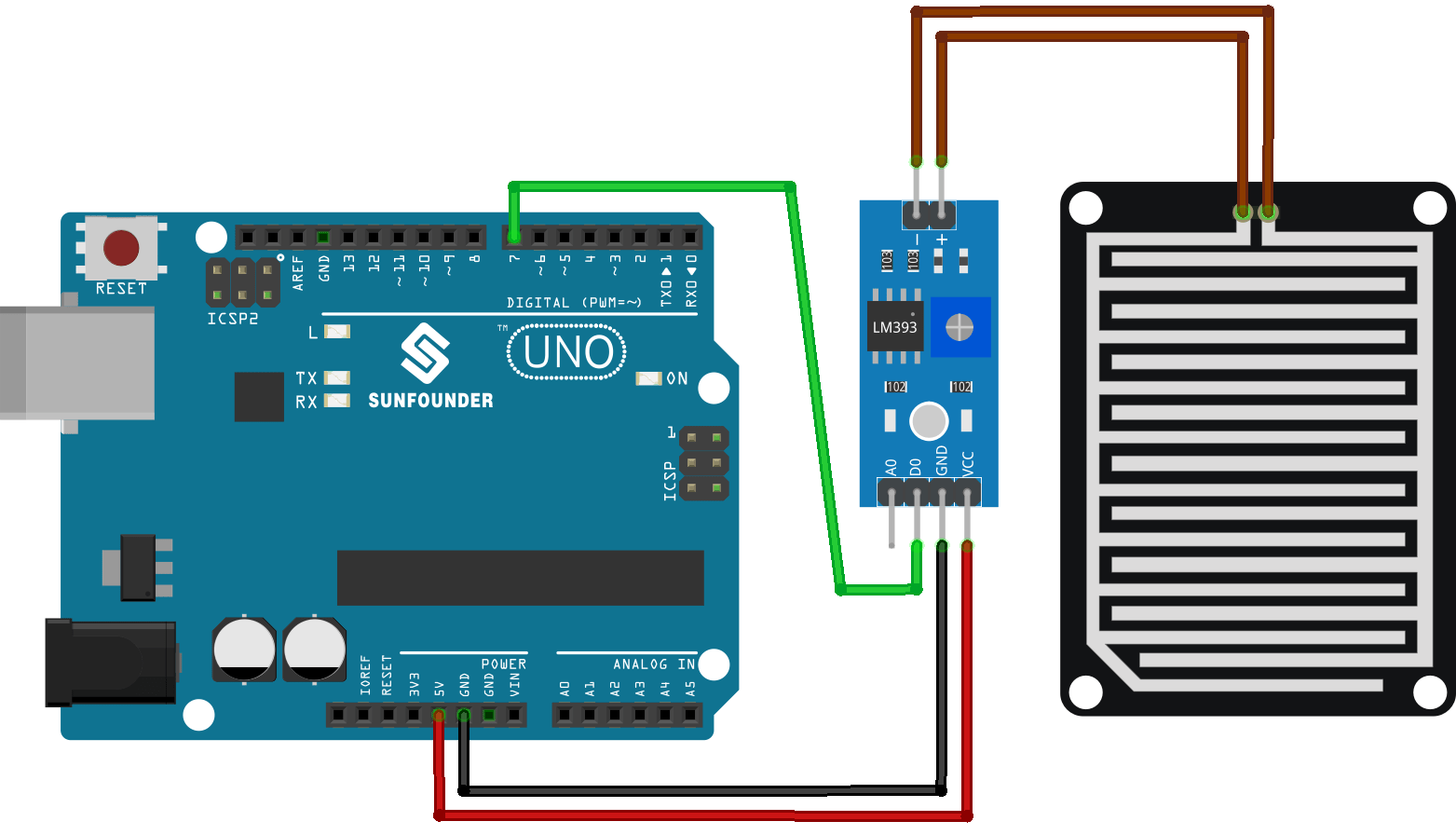 Lesson 15 Raindrop Detection Module — SunFounder Universal Maker