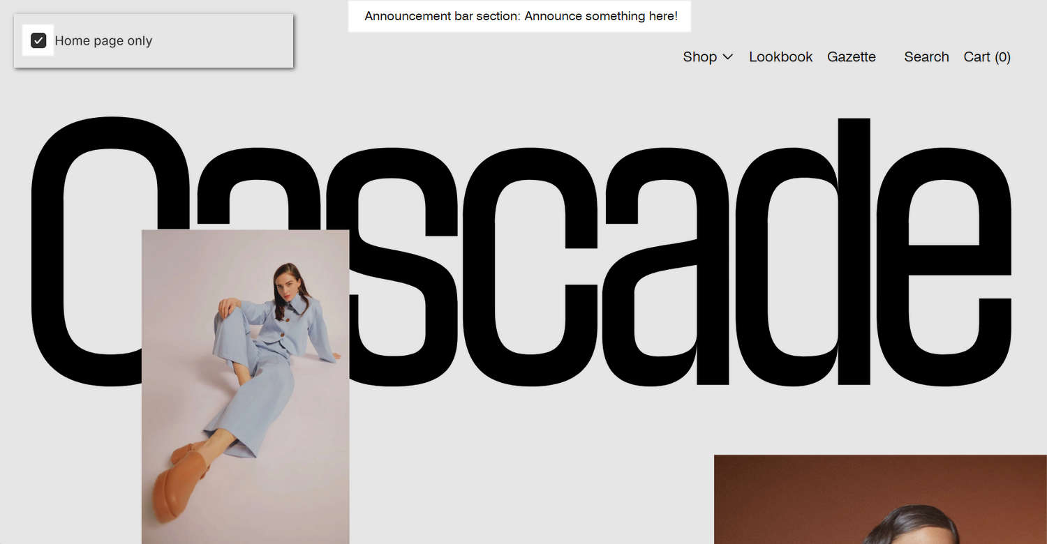Announcement bar Switch Docs