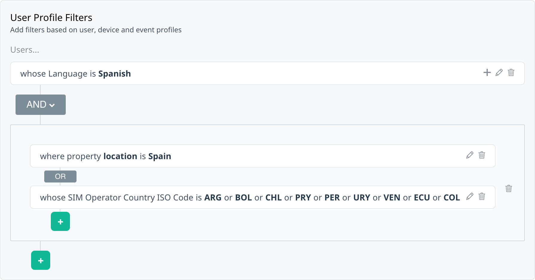 Segment and audience filters Swrve Help Center