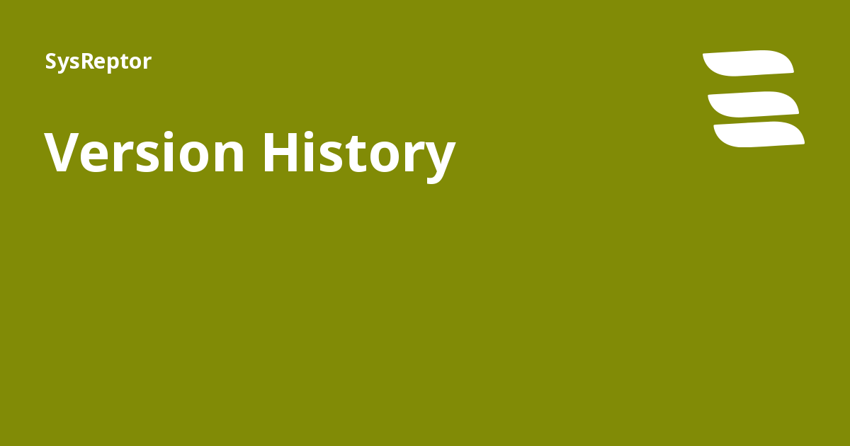 Version History SysReptor