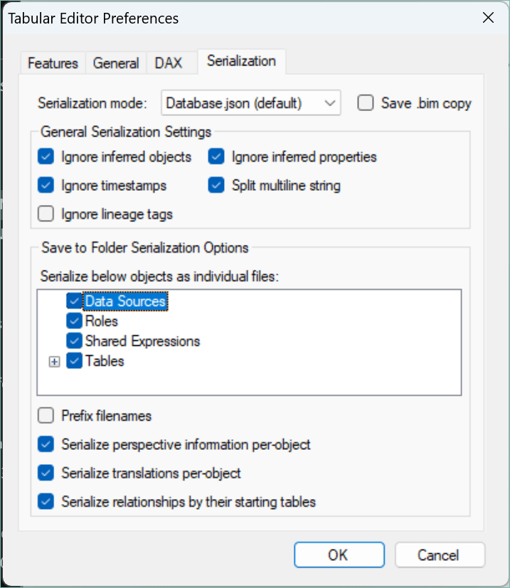 Save to folder Tabular Editor Documentation
