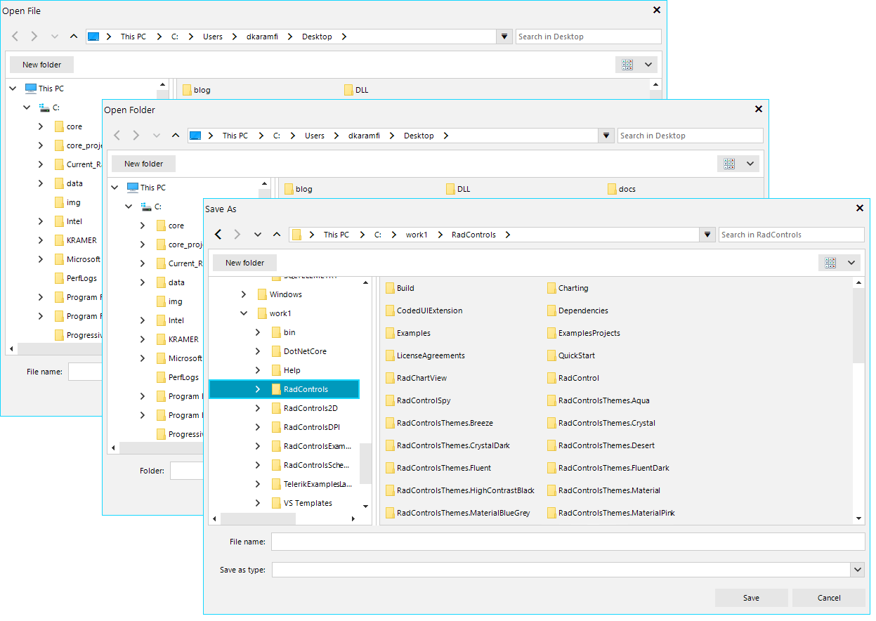 Overview File Dialogs Telerik UI for WinForms