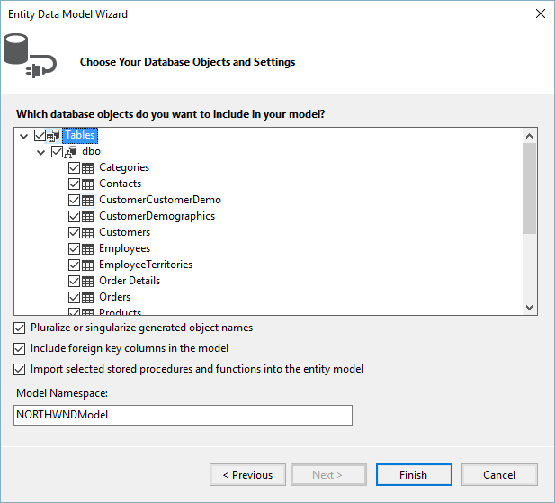 Binding to EntityFramework using Database first approach WinForms