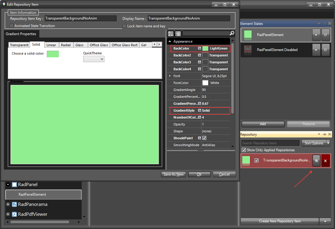Themes WinForms Panel Control Telerik UI for WinForms