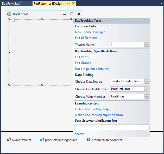 Data Binding WinForms TreeMap Control Telerik UI for WinForms