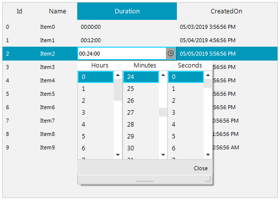 How to Create a TimeSpan Editor in RadListView. Telerik