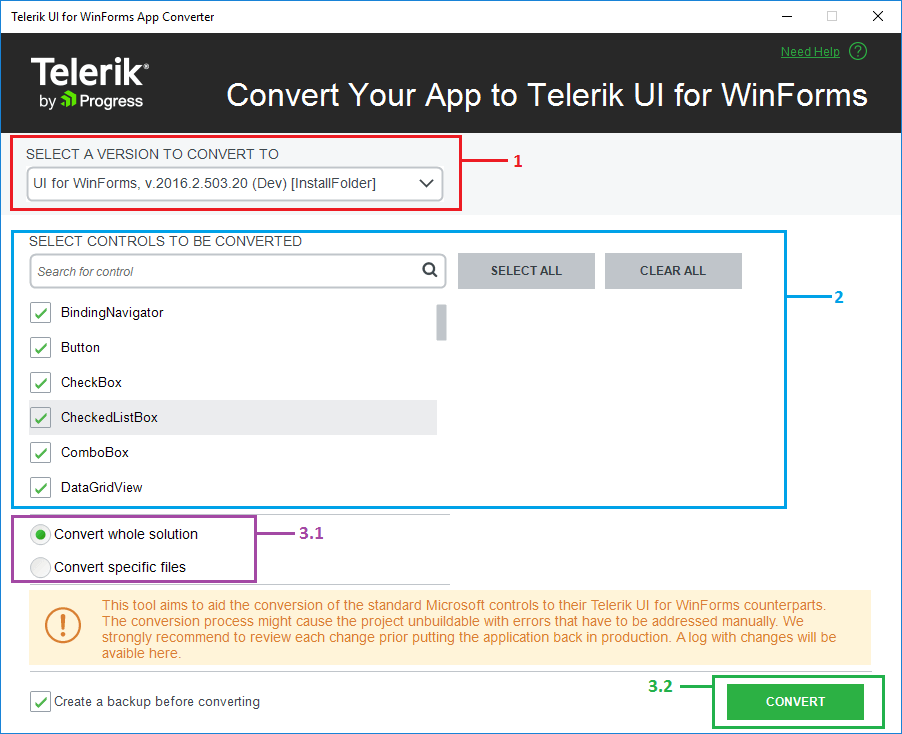 Stepbystep tutorial WinForms Converter Telerik UI for WinForms