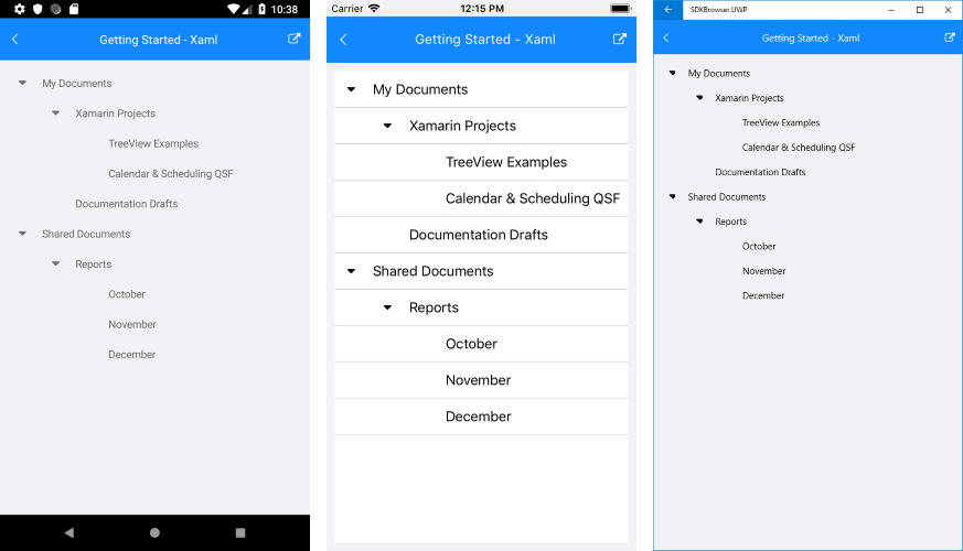 Getting Started with Xamarin.Forms TreeView Control Telerik UI for