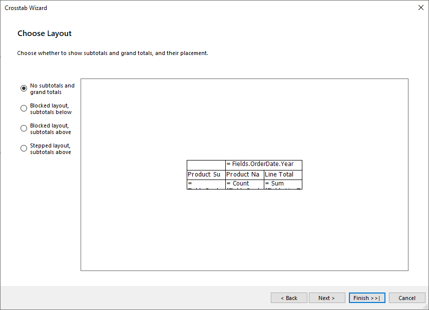 Getting Started with the Crosstab Report Item Telerik Reporting
