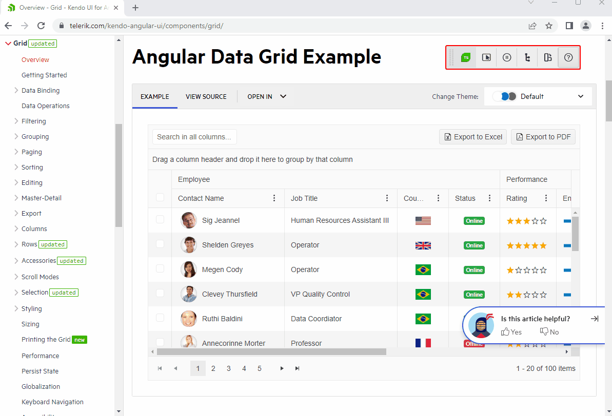 How to Record Steps for Telerik and Kendo UI Components Progress Test